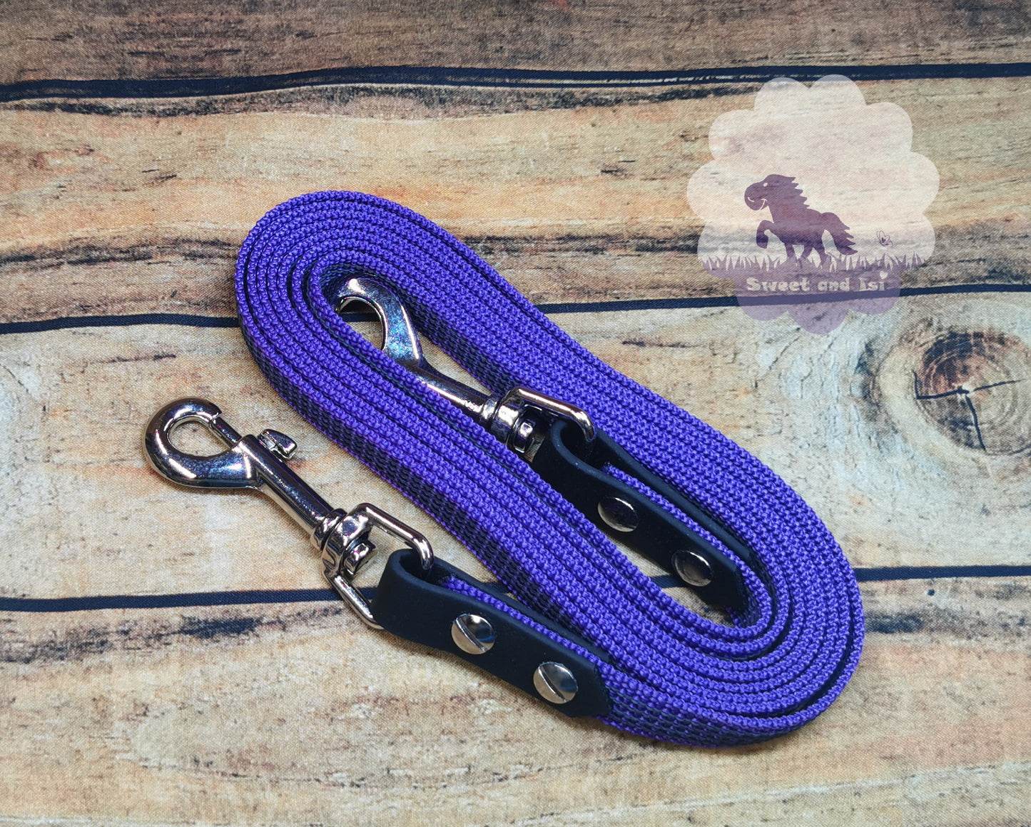 Bunte Gurtzügel mit Gummifäden - Karabiner