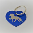 Schlüsselanhänger Metall-Herz mit Tölter