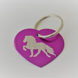 Schlüsselanhänger Metall-Herz mit Tölter
