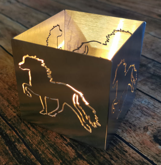 Teelichthalter aus Edelstahl