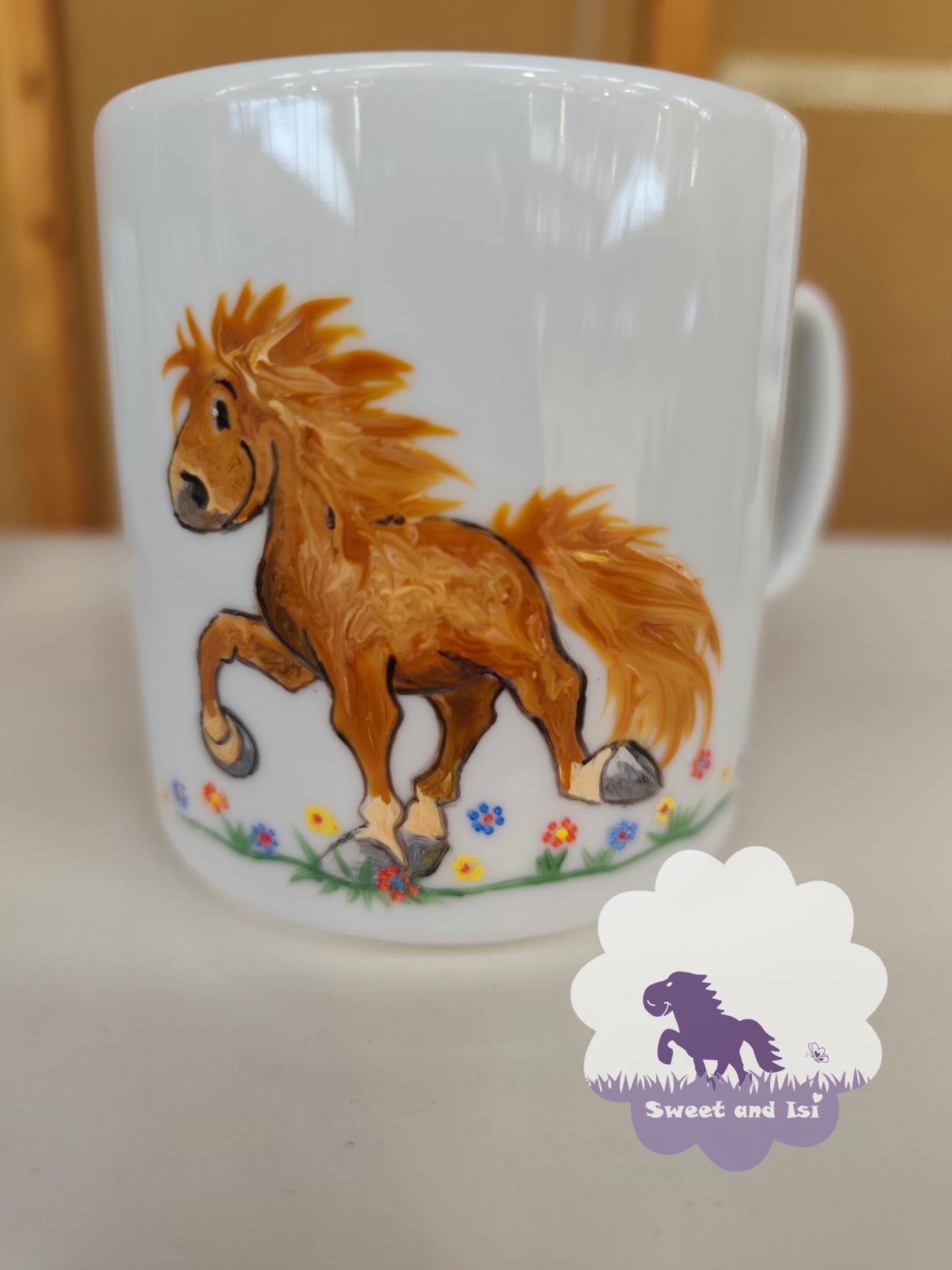 Tassen mit Islandpferd - Handgemalt