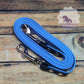 Bunte Gurtzügel mit Gummifäden - Karabiner
